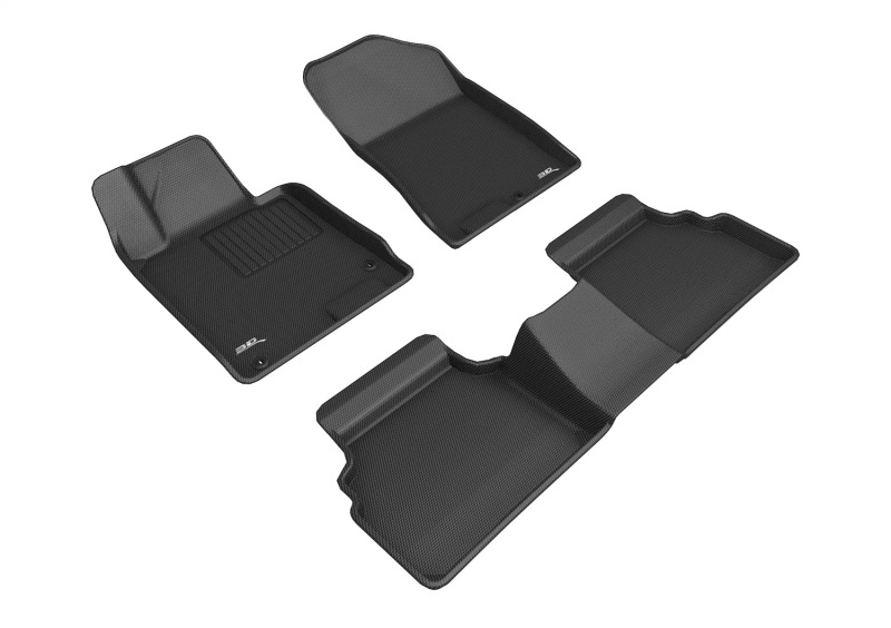 Hyundai Sonata Floor Mat Set - Front and Rear - 3D MAXpider - Kagu Series - Black - `20-`27
